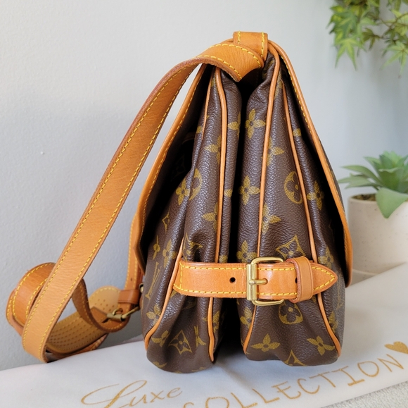 💕DISCONTINUED Very Rare Crossbody/Messenger Louis Vuitton Saumur 30 Monogram - Picture 5 of 16